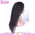 Wholesale Mongolian virgin human hair lace front wig deep wave glueless wigs